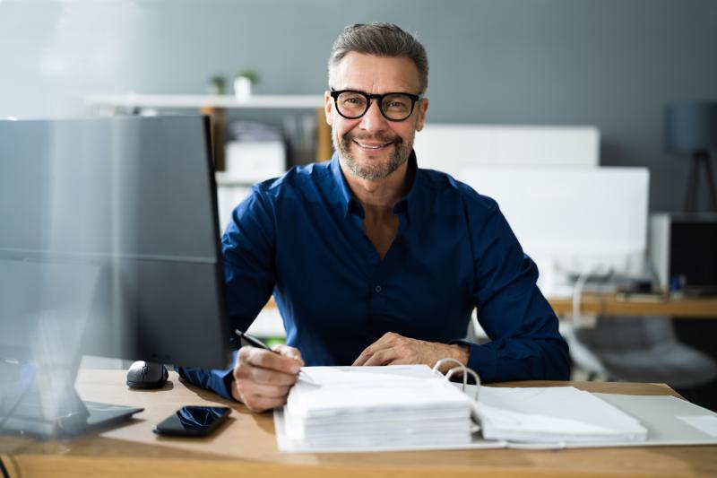 Man working in his office